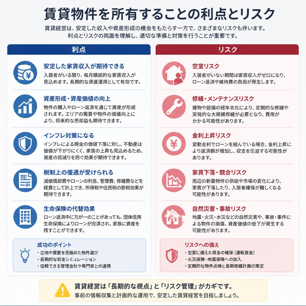 賃貸経営のメリットとリスク