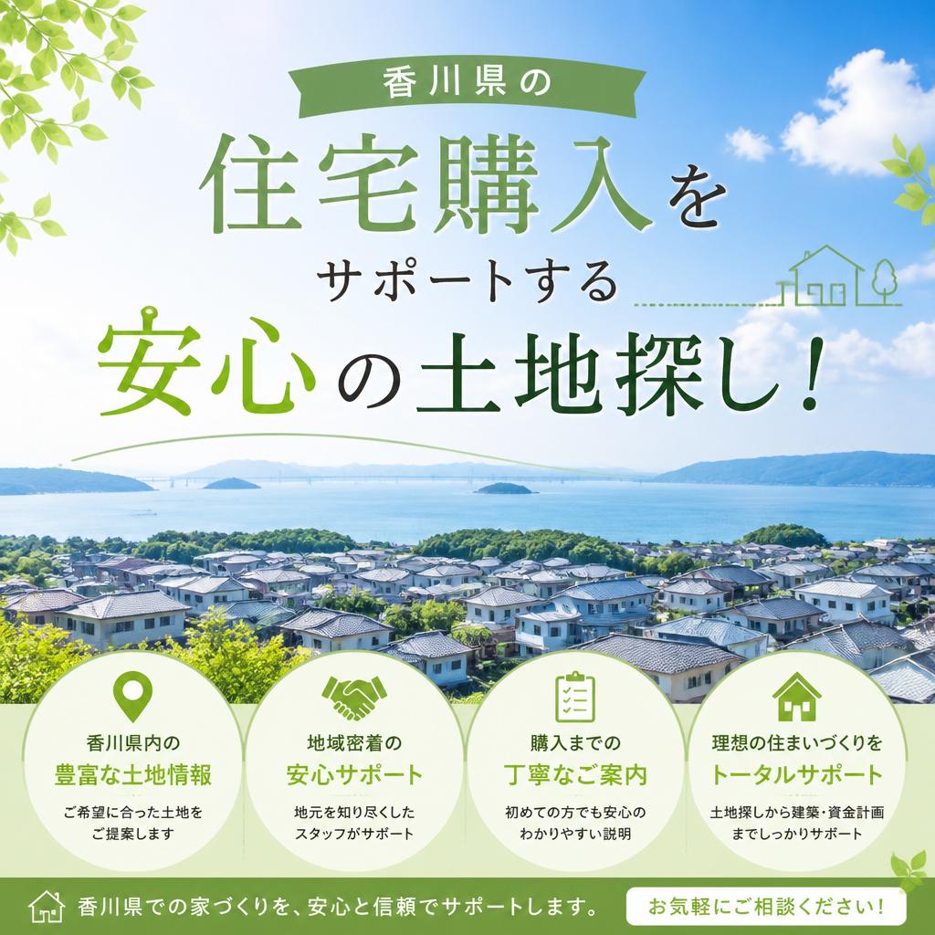 香川県の住宅購入をサポートする安心の土地探し！