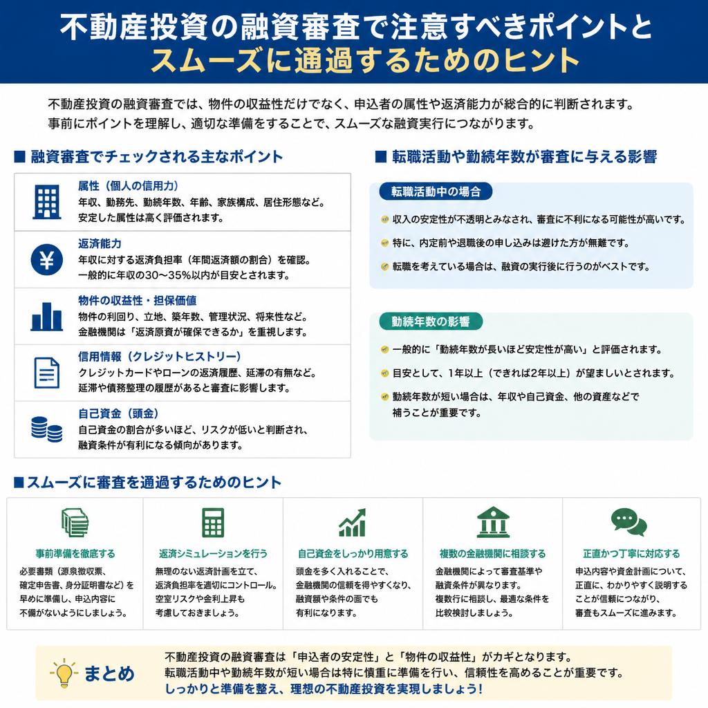 融資審査における注意点