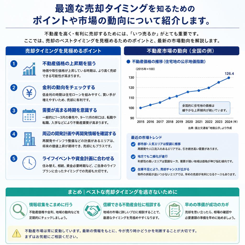 土地売却のタイミングを見極める鍵