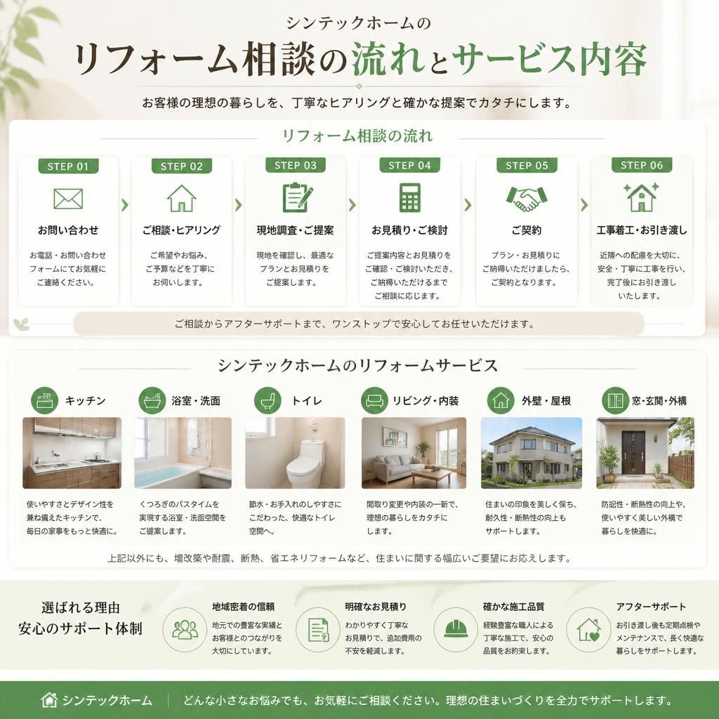 相談の流れとサービス内容