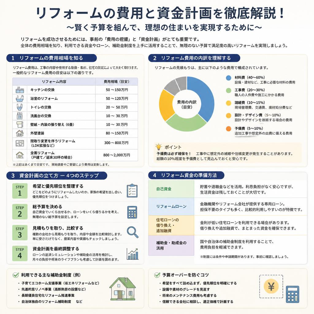 リフォーム費用と資金計画