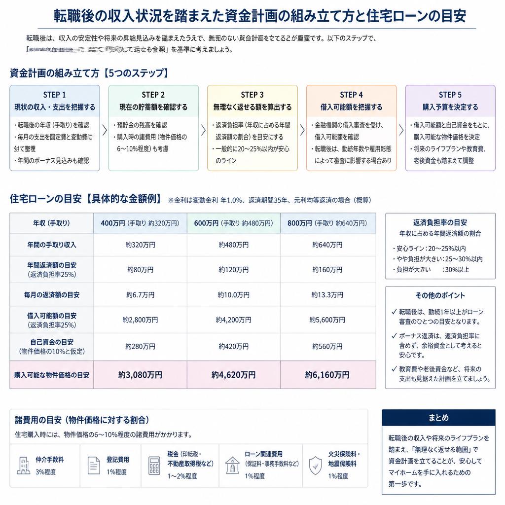 転職後の収入状況と資金計画