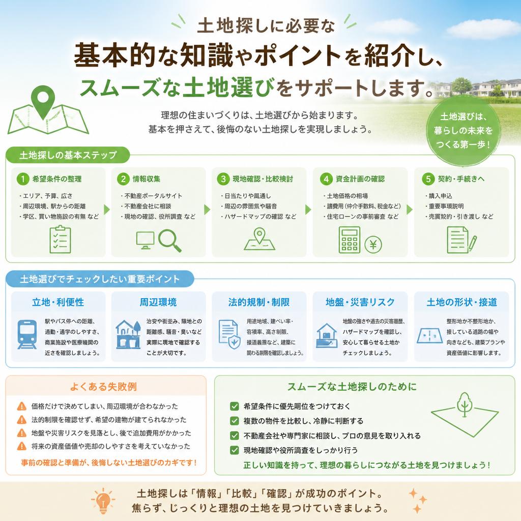 土地探しのための基本知識