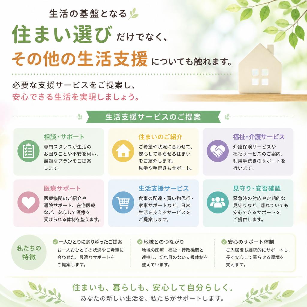 心強い生活支援のサポート