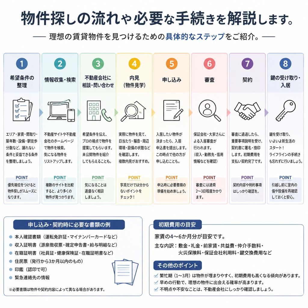2. 理想の賃貸物件を手に入れるためのステップ