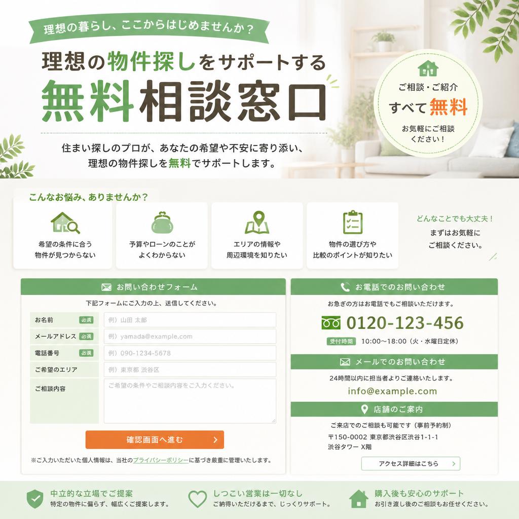 7. 無料相談窓口で安心サポート