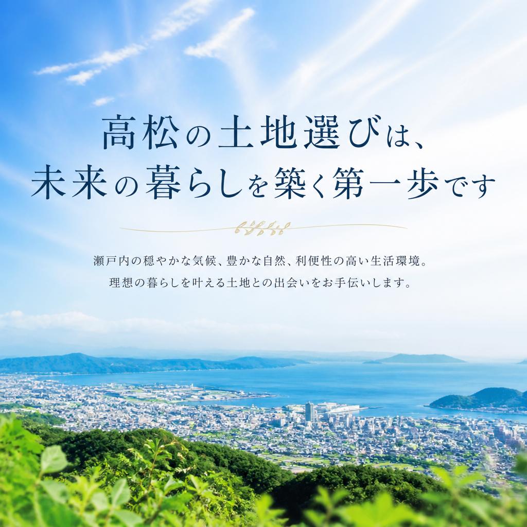 高松の土地選びは、未来の暮らしを築く第一歩です