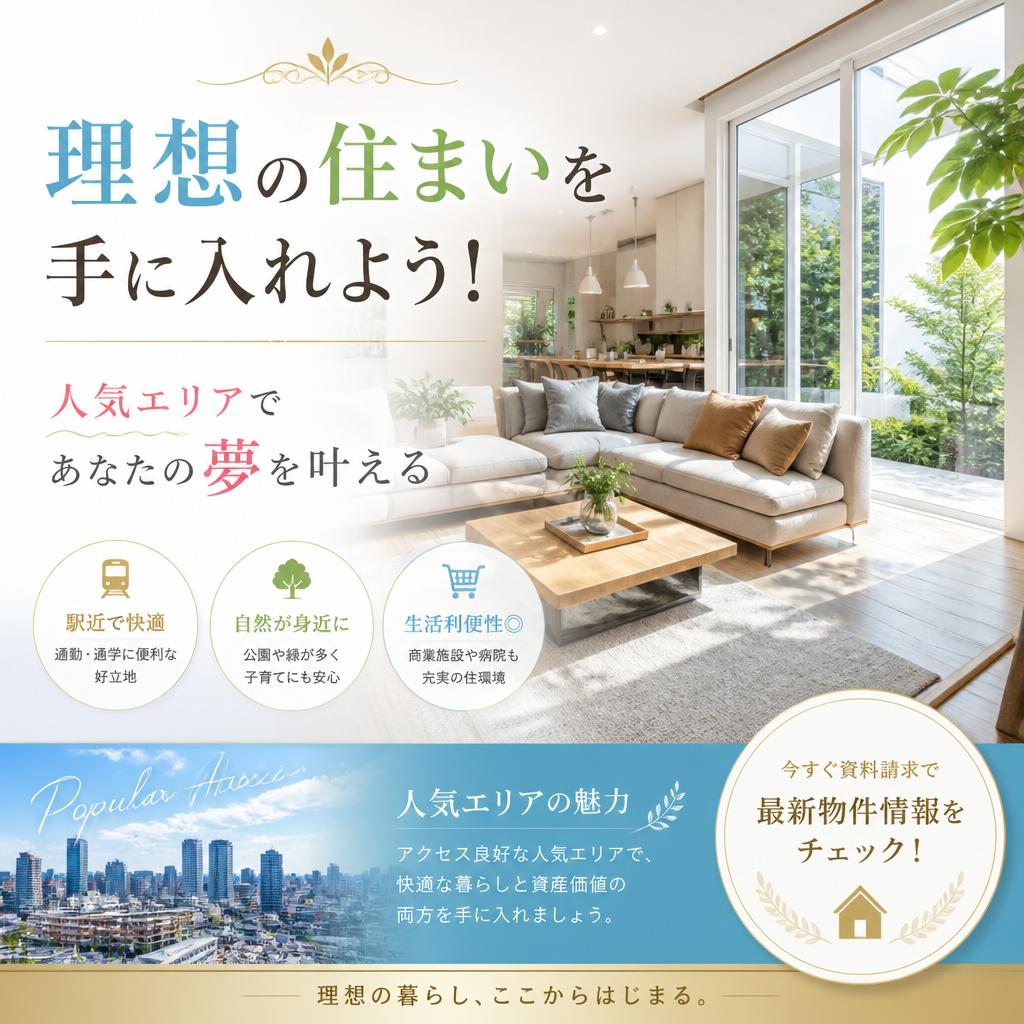 理想の住まいを手に入れよう！人気エリアであなたの夢を叶える