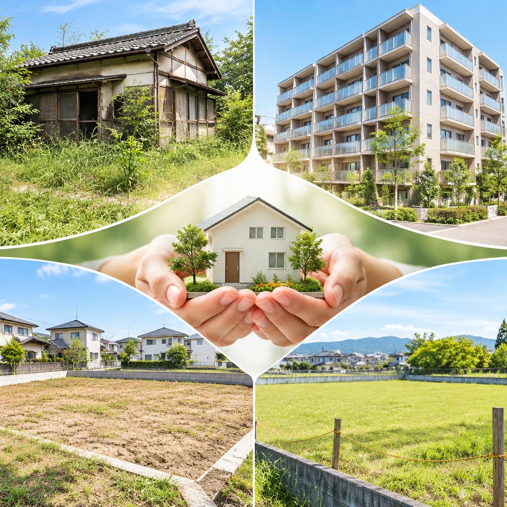 空き家・土地・マンションまで、幅広い相続物件に対応